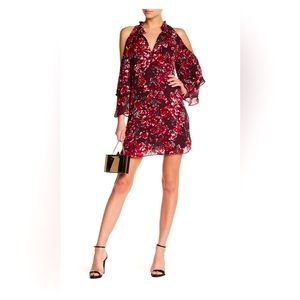 PARKER Rosy Bluebonnet Cold Shoulder Dress
Size Medium